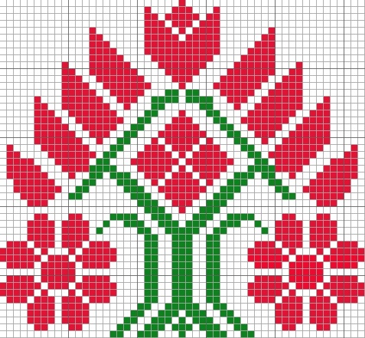 Bodoland Handloom CAD Motif - Floral Tree